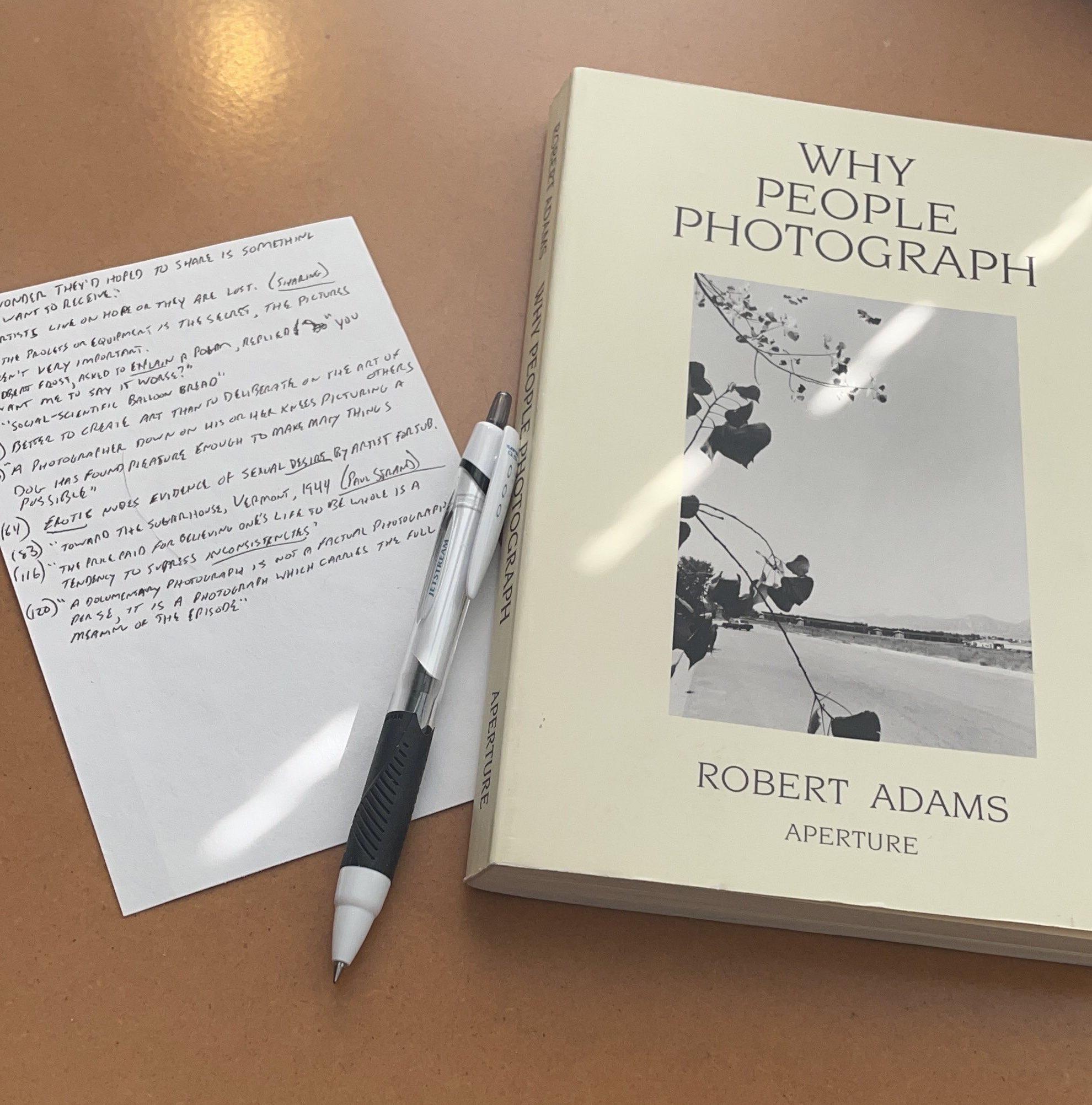 Reading notes for &lsquo;Why People Photograph&rsquo;